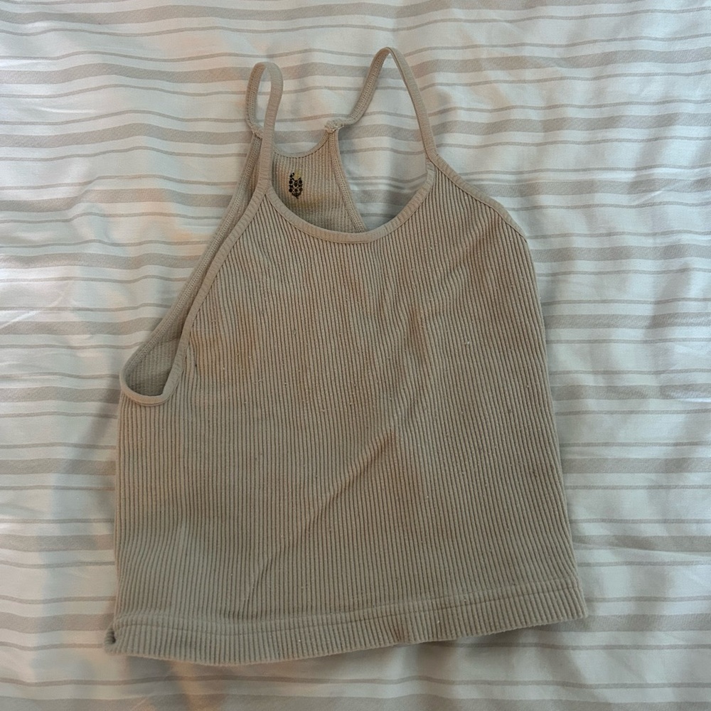 Free People Women's Cream Crop-top
